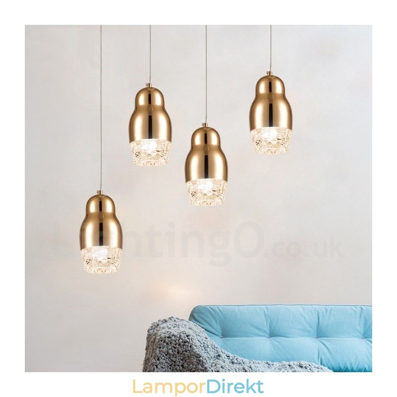 Modern Contemporary 1 Ljus Aluminiumlegering Taklampa Med Akrylskärm