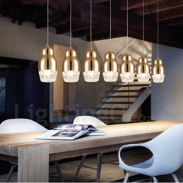 Modern Contemporary 1 Ljus Aluminiumlegering Taklampa Med Akrylskärm