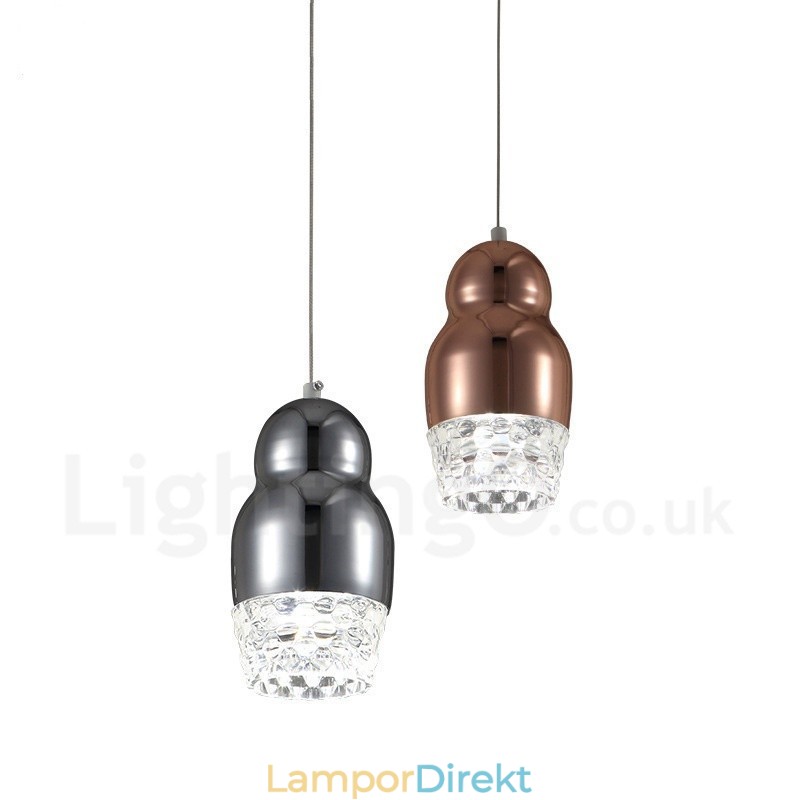 Modern Contemporary 1 Ljus Aluminiumlegering Taklampa Med Akrylskärm