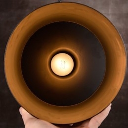 Ljuskrona Rustic Lodge Drum Metal Pendel Light