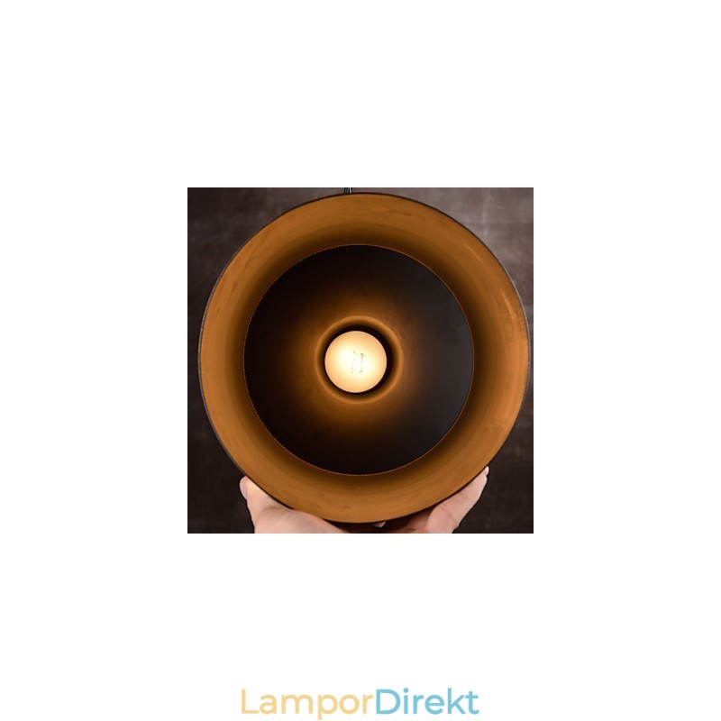 Ljuskrona Rustic Lodge Drum Metal Pendel Light