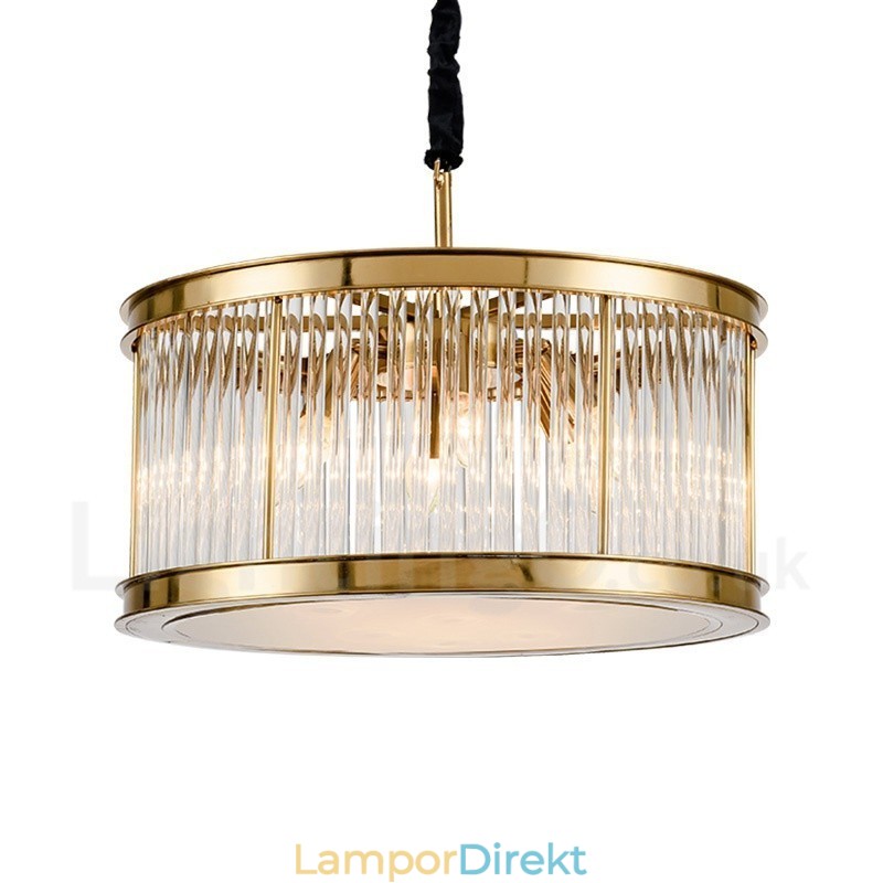Modern Contemporary 8 Light Steel Pendel Light Med Crystal Acrylic Shade