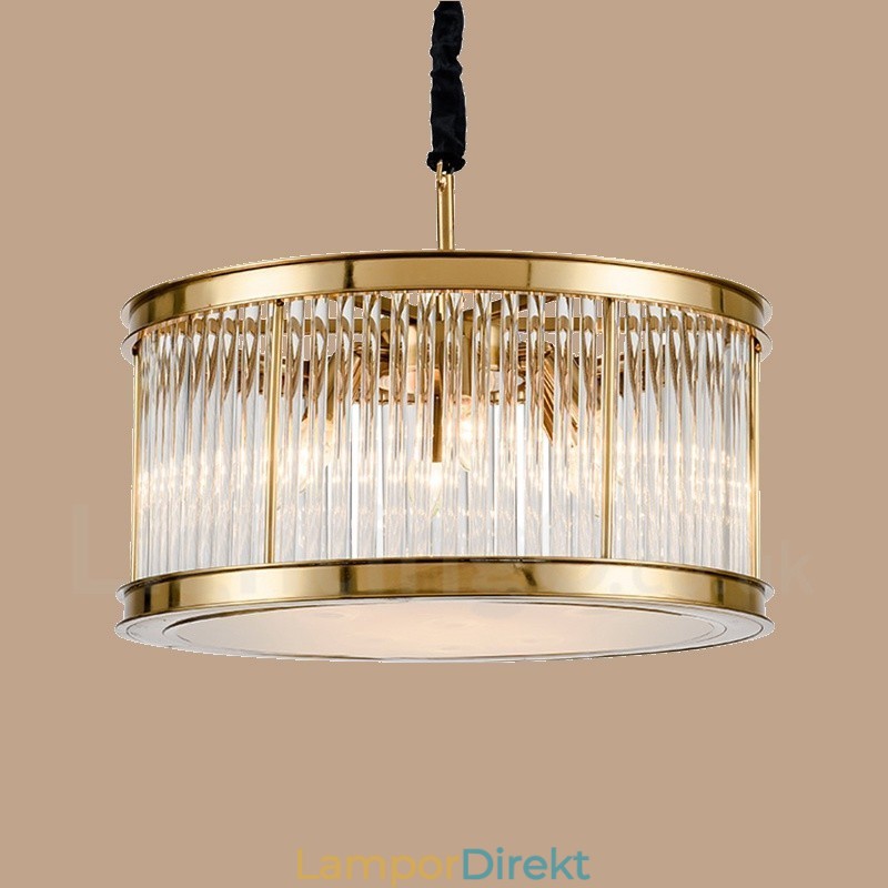Modern Contemporary 8 Light Steel Pendel Light Med Crystal Acrylic Shade