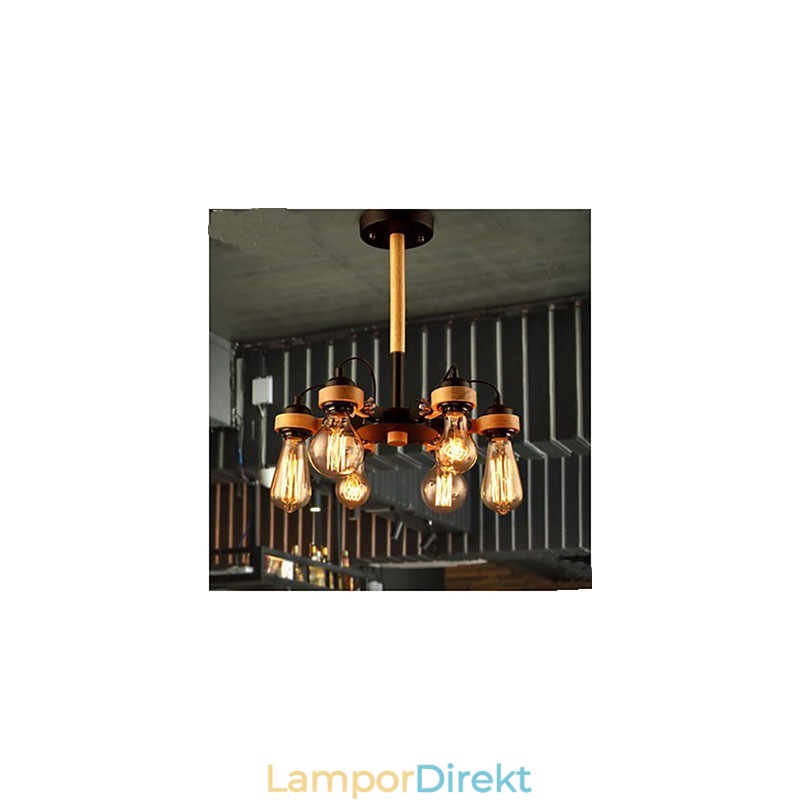 Studiolampor Och Lyktor American Retro Ceiling 6