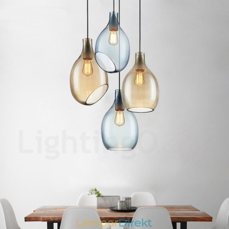 Modern Contemporary 1 Light Glas Pendellampa Med Glasskärm Modern Contemporary 1 Light Glas Pendellampa Med Glasskärm
