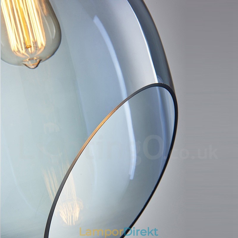 Modern Contemporary 1 Light Glas Pendellampa Med Glasskärm
