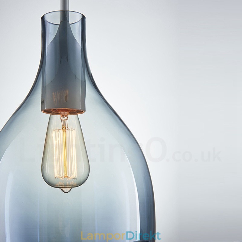 Modern Contemporary 1 Light Glas Pendellampa Med Glasskärm