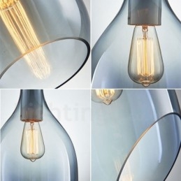 Modern Contemporary 1 Light Glas Pendellampa Med Glasskärm