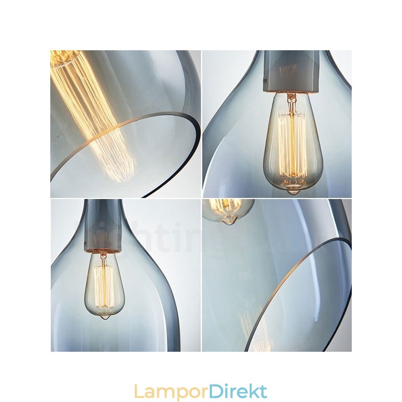 Modern Contemporary 1 Light Glas Pendellampa Med Glasskärm