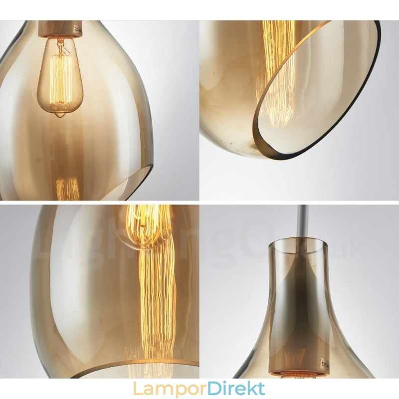 Modern Contemporary 1 Light Glas Pendellampa Med Glasskärm