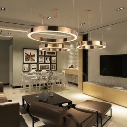 Modern Contemporary 1 Light Steel Pendellampa Med Akrylskärm