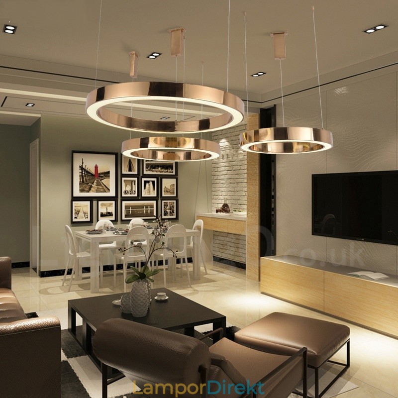 Modern Contemporary 1 Light Steel Pendellampa Med Akrylskärm