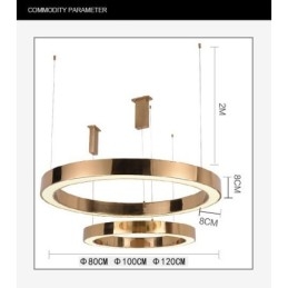Modern Contemporary 1 Light Steel Pendellampa Med Akrylskärm