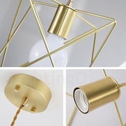 Modern Contemporary 1 Light Steel Pendellampa Med Skärm