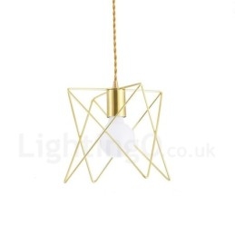 Modern Contemporary 1 Light Steel Pendellampa Med Skärm