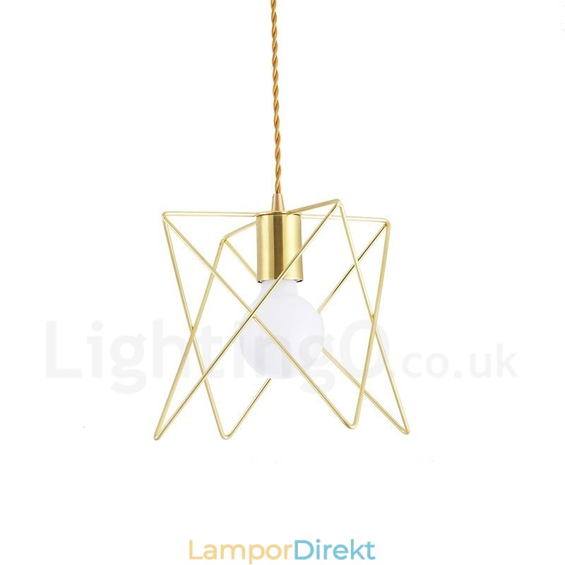 Modern Contemporary 1 Light Steel Pendellampa Med Skärm