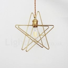 Modern Contemporary 1 Ljus Mässing Taklampa Med Skärm