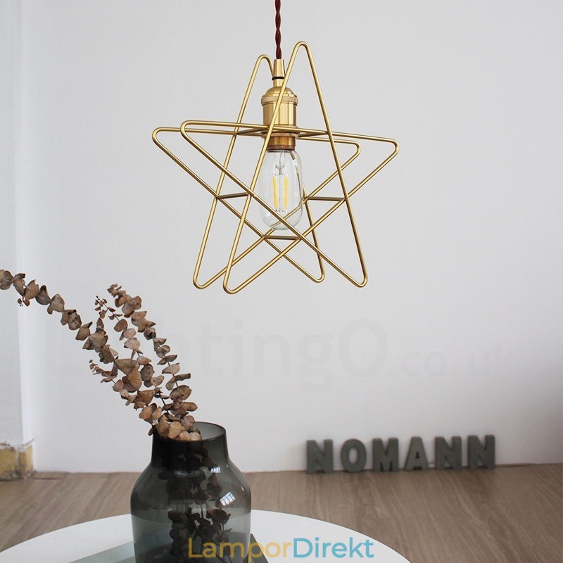Modern Contemporary 1 Ljus Mässing Taklampa Med Skärm