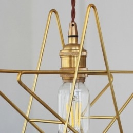 Modern Contemporary 1 Ljus Mässing Taklampa Med Skärm