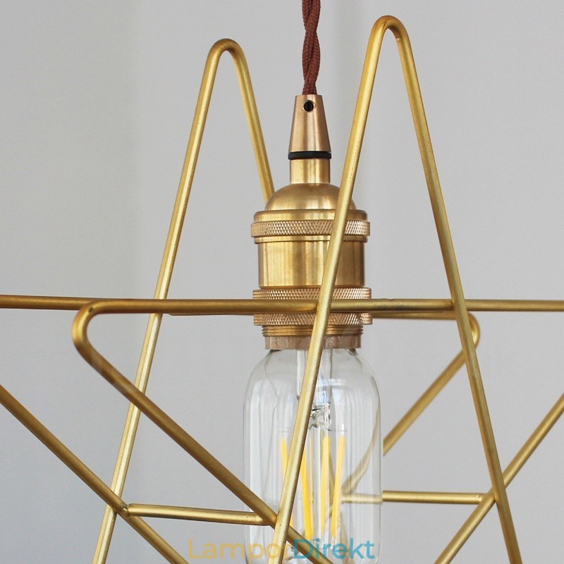 Modern Contemporary 1 Ljus Mässing Taklampa Med Skärm