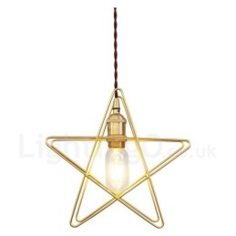 Modern Contemporary 1 Ljus Mässing Taklampa Med Skärm