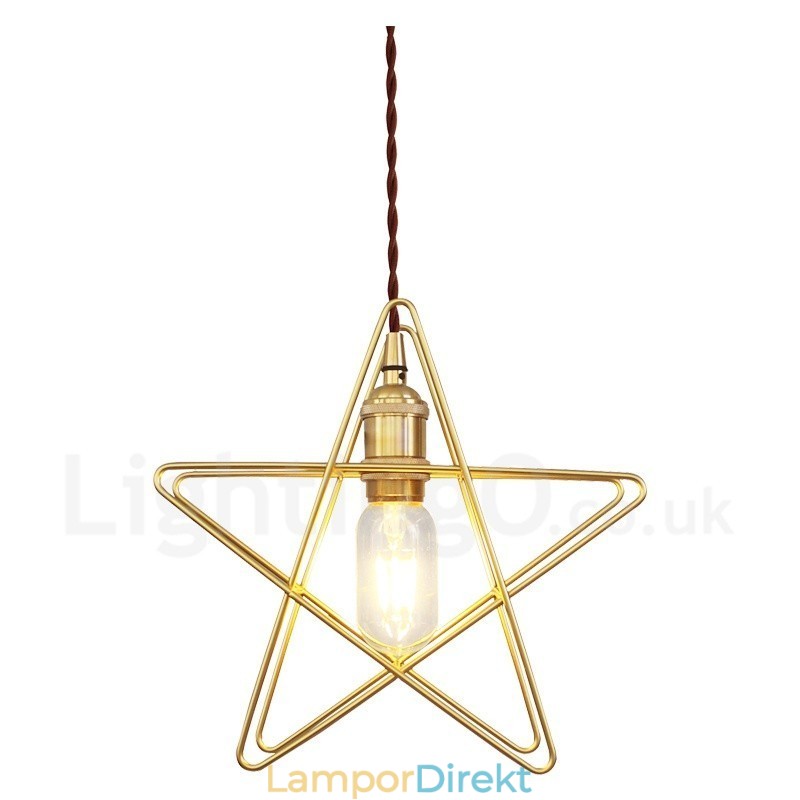 Modern Contemporary 1 Ljus Mässing Taklampa Med Skärm
