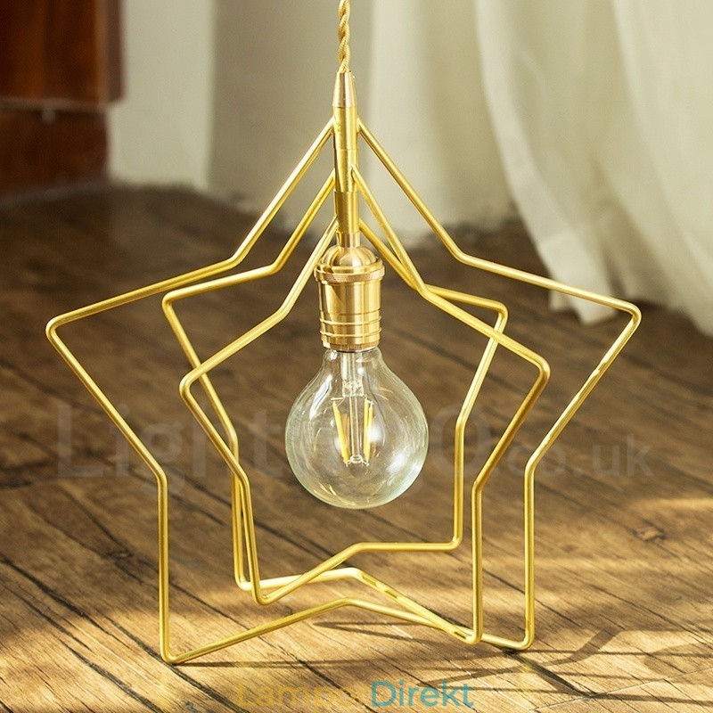 Modern Contemporary 1 Ljus Mässing Taklampa Med Skärm