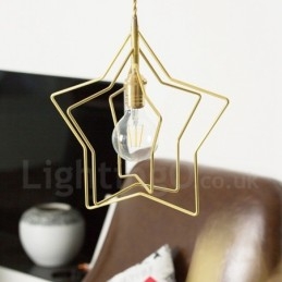 Modern Contemporary 1 Ljus Mässing Taklampa Med Skärm