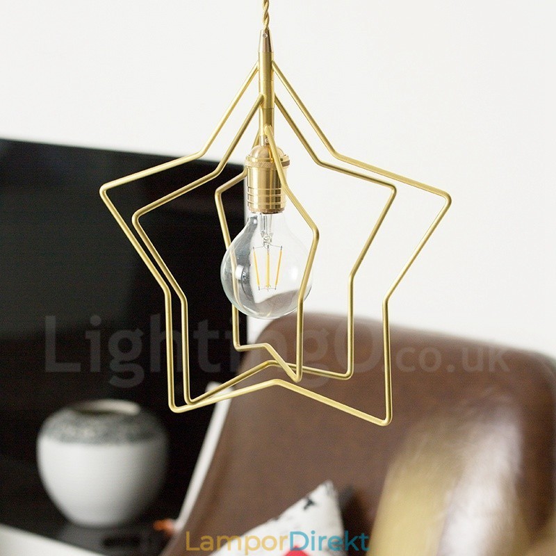 Modern Contemporary 1 Ljus Mässing Taklampa Med Skärm