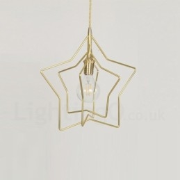 Modern Contemporary 1 Ljus Mässing Taklampa Med Skärm