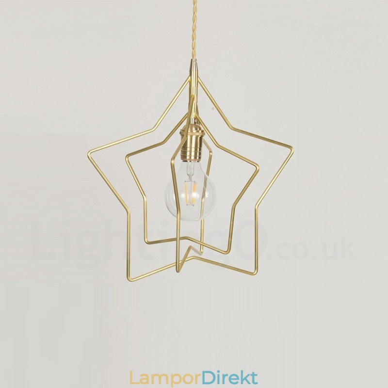Modern Contemporary 1 Ljus Mässing Taklampa Med Skärm