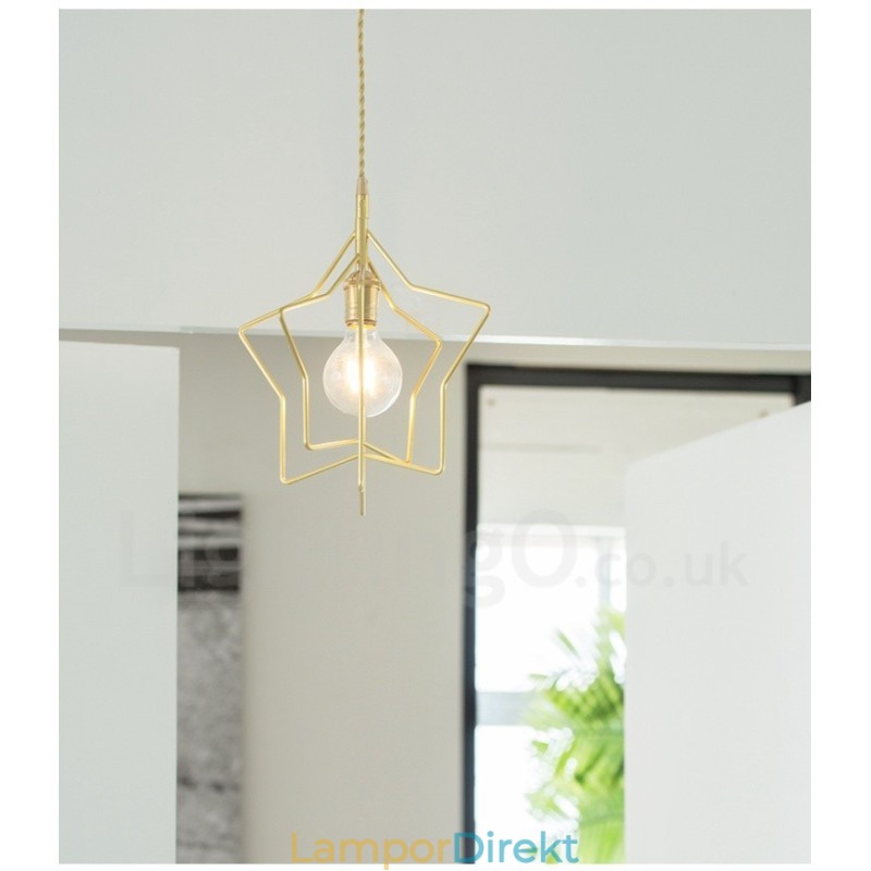 Modern Contemporary 1 Ljus Mässing Taklampa Med Skärm