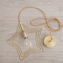 Modern Contemporary 1 Ljus Mässing Taklampa Med Skärm