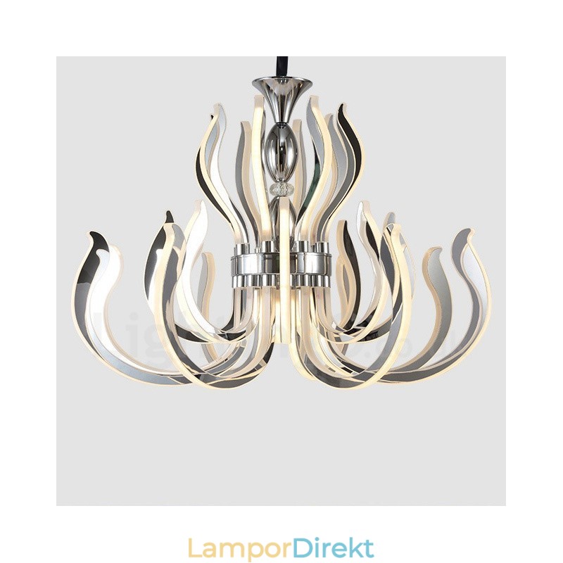 Modern Contemporary 24 Ljus Akrylkrona Med Akrylskärm
