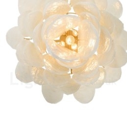Modern Contemporary 6 Light Steel Pendellampa Med Glasskärm
