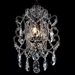 Modern Ljuskrona Design Vintage Ljuskrona Loft Kristall Ljusarmatur Luster Hängande Lampa