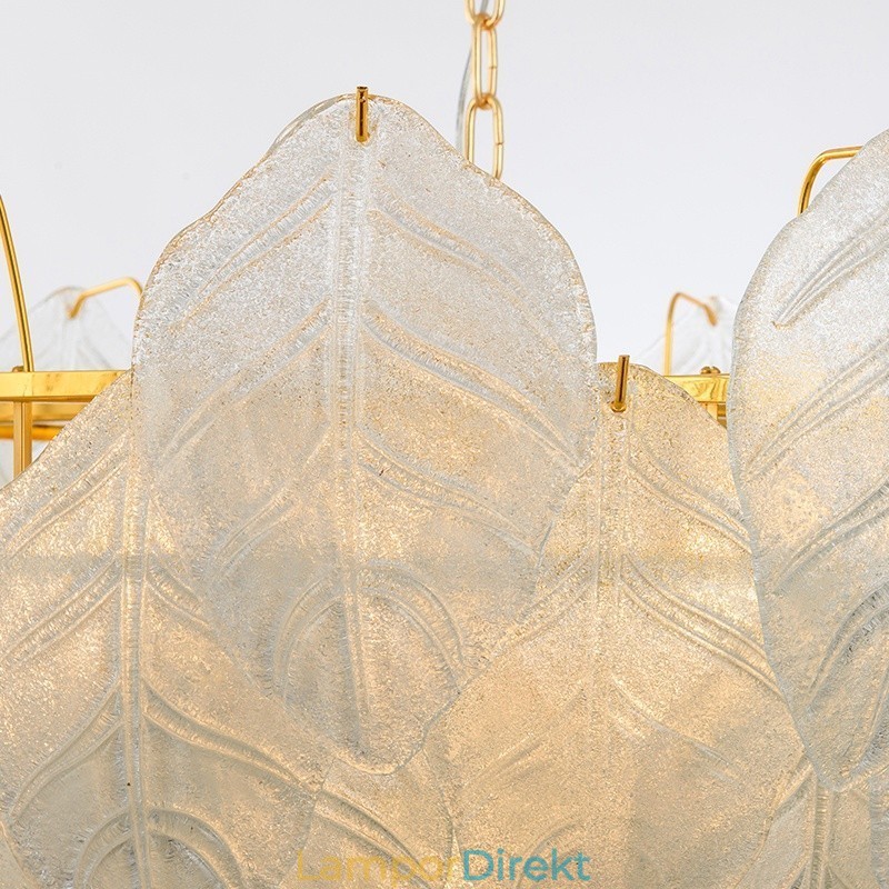 Modern Contemporary 4 Light Steel Pendellampa Med Glasskärm