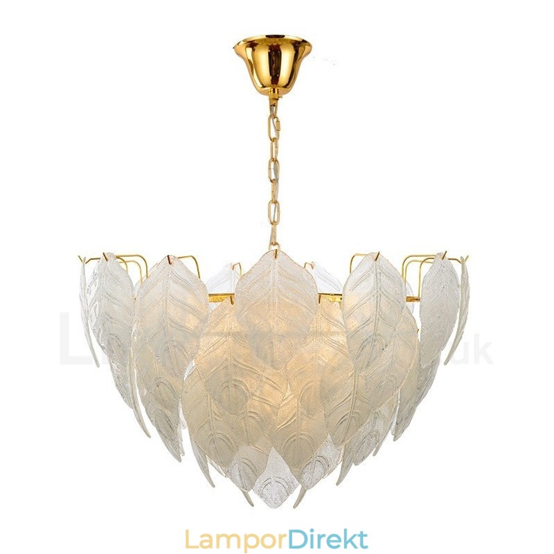 Modern Contemporary 4 Light Steel Pendellampa Med Glasskärm