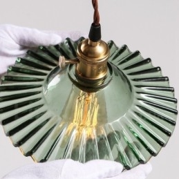 Rustic Lodge Retro 1 Light Steel Pendellampa Med Glasskärm