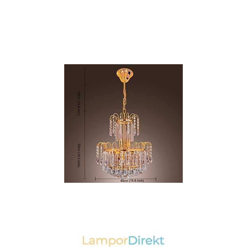 Lyxig Kristallkrona Med 7 Lampor