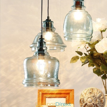 Modern Contemporary 1 Light Steel Pendellampa Med Glasskärm Modern Contemporary 1 Light Steel Pendellampa Med Glasskärm
