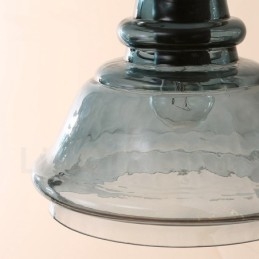 Modern Contemporary 1 Light Steel Pendellampa Med Glasskärm