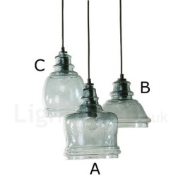 Modern Contemporary 1 Light Steel Pendellampa Med Glasskärm