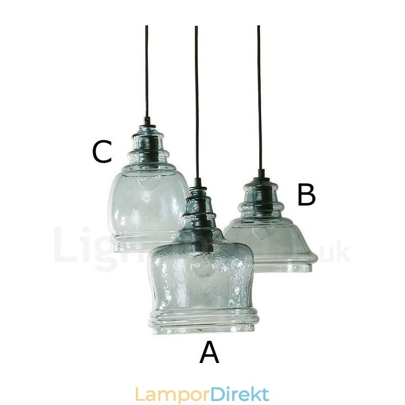 Modern Contemporary 1 Light Steel Pendellampa Med Glasskärm