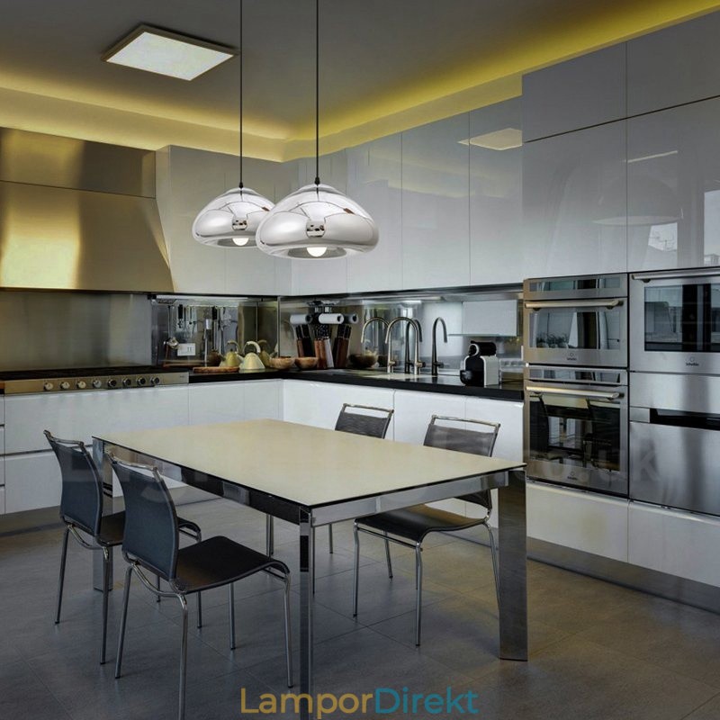 Modern Contemporary 1 Light Glas Pendellampa Med Glasskärm