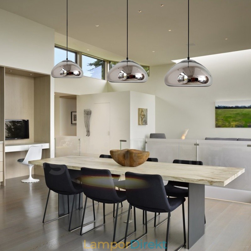Modern Contemporary 1 Light Glas Pendellampa Med Glasskärm