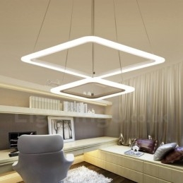 Modern Contemporary 2 Ljus Aluminiumlegering Taklampa Med Akrylskärm