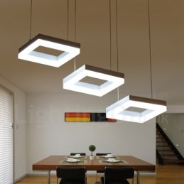 Modern Contemporary 3 Ljus Aluminiumlegering Taklampa Med Akrylskärm