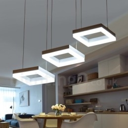 Modern Contemporary 3 Ljus Aluminiumlegering Taklampa Med Akrylskärm
