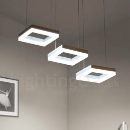 Modern Contemporary 3 Ljus Aluminiumlegering Taklampa Med Akrylskärm